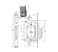 Serratura Tripl. Applic. C Scr. Multif. D m + D m Blind. Revers Cod 384353