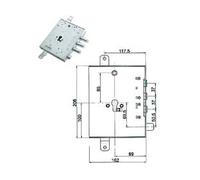 SERRATURA TRIPL. APPLIC. SCROCCO CIL. EU. BLINDATE GARDESA 898571GRLD mm.89 ...