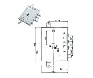SERRATURA TRIPL. APPLIC. SCROCCO CIL. EU. BLINDATE GARDESA 898571GRLD mm.89 ...