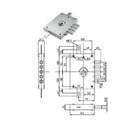 Serratura Tripl. Applicare Cil. Europeo con Scrocco Blind. Heavy 63 mm (imb