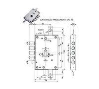 SERRATURA TRIPLICE APPL. SCROCCO CIL.EUR. 85571/28 CATENACCCIO + 10- - mm.63 ...