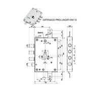 SERRATURA METALLO APPLICARE 85571AN MOTTURA F.SAGOM M2 TRIPL+SCR IP.MM 37 E....