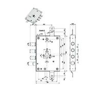 Mottura Serratura 85571 cilindro europeo 2 mandate f.sagom M4 tripl+scr Dx 37/63