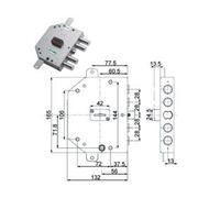 Serratura di sicurezza Mottura entrata 60 Destra art. 89C755