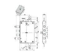 SERRATURA TRIPLICE APPLICARE CON SCROCCO DM BLINDATE 52571/37 mm.63, DX (525...