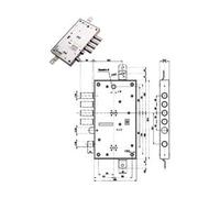 SERRATURA TRIPLICE APPLICARE MULTIF. SCROCCO D/MAPPA BLINDATE 54595 mm.63 DX...