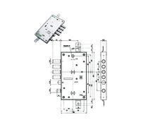 SERRATURA TRIPLICE APPLICARE MULTIF. SCROCCO D/MAPPA BLINDATE 54595 mm.63 DX...