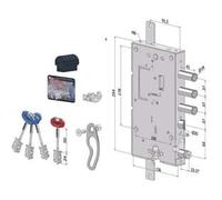 Serratura Triplice Applicare Porte Blindate D.m.+c.eur.rev. INT.37 244