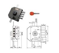 Serratura Triplice da Applicare con Scrocco a Pompa JM434 63 mm Sx Moia