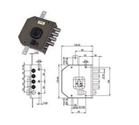 Serratura Triplice da Applicare con Scrocco Cilindro Europeo G454 63 mm Sx