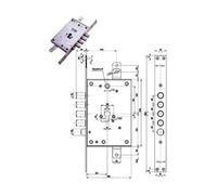 SERRATURA TRIPLICE INFILARE CON SCROCCO CIL. EUROPEO BLINDATE 85771/28 mm.63...