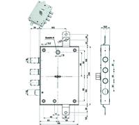 Serratura Triplice Infilare con Scrocco DM BLINDATE 52571/37 Entrata 60 mm SX - Mottura