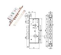 SERRATURA DA INFILARE TRIPLICE PER PORTE BLINDATE E 47 - scatola mm 194 x 78 MO