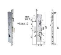 SERRATURA TRIPLICE INFILARE MONTANTI CON QUADRO E SCR. MULTITOP 49225 mm.30 ...