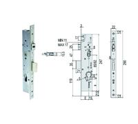 Serratura Triplice Infilare Montanti Con Quadro e Scrocco MULTITOP 49225 mm 35 - Cisa