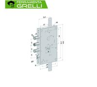 Serratura Securemme 2651 Europea Porta Blindata mod. Mottura Triplice E.63 I.28