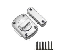 Serratura universale for porta scorrevole in lega di zinco, serratura di sicurezza for porta scorrevole con viti di montaggio for interruttore rotante(Silver)