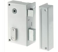 Yale Serratura verticale a perno, asse 44 mm, quadrato 7 mm, installazione porta mano destra, ideale per qualsiasi tipo di porta interna di comunicazione, in acciaio resistente, 2 chiavi, colore: