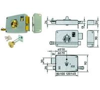 SERRATURA VIRO DA PORTONCINO CON POMOLO INTERNO CATENACCIO E SCROCCO