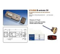 SERRATURA WALLY 270BIS B E.mm.50 CON SCIVOLO SULLA MANDATA COMPLETA DI CILINDRO