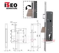 SERRATURA x FERRO ALLUMINIO x FASCIA A INFILARE - 1 MANDATA BASCULANTE