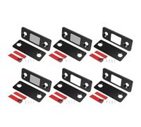 Serrature a Doppio Rullo Chiusura for armadietti domestici for fermaporta Toppa autoadesiva for mobili Cassetto Finestra più vicina(6 Set-Black)