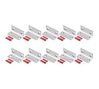 Serrature a Doppio Rullo Chiusura for armadietti domestici for fermaporta Toppa autoadesiva for mobili Cassetto Finestra più vicina(10 Set-Silver)