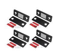 Serrature a Doppio Rullo Chiusura for armadietti domestici for fermaporta Toppa autoadesiva for mobili Cassetto Finestra più vicina(4 Set-Black)