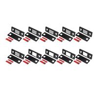 Serrature a Doppio Rullo Chiusura for armadietti domestici for fermaporta Toppa autoadesiva for mobili Cassetto Finestra più vicina(10 Set-Black)
