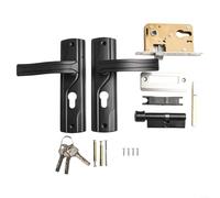 Serrature a mortaio for porte, maniglie for porte, chiavi complete, elegante set di serrature for maniglie for porte con finitura nera for un facile utilizzo