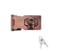 Serrature con catenaccio per capanni, 2 pezzi di serratura a chiave in lega di zinco multicolore for armadietto, cassetto, porta, bagno, camera da letto(Red Bronze)