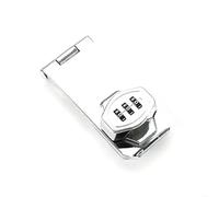 Serrature con catenaccio per capanni, Lucchetto con chiave e combinazione a 3 cifre, 2 pezzi, multicolore(Silver)