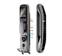 Serrature delle Porte, Blocco biometrico delle impronte digitali Sicurezza Smart Door Lock Password Serrature elettroniche Chiave IC Card Sblocca APP Blocco elettronico della fotocamera(Q2-Gray-24-240