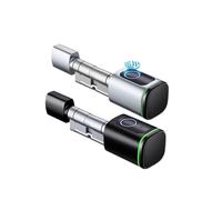 Serrature Delle Porte Tuya BLE TT Lock Serratura Elettronica Intellinte Con Nucleo Cilindrico Fai-da-te Tasti APP For Impronte Digitali Sblocco Scheda IC For Hotel Domestici(Tuya Black)