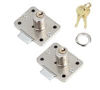 Serrature di Sicurezza per Armadietti Set di 2 Serrature per Cassetti, 48 * 36mm Serrature a Camma per Armadietti con Chiavi Universali per Casa Domestico Ufficio Schedario Cassetta Postale Mobili