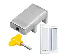 Serrature di sicurezza per finestre, scorrevole, con chiave, barra di sicurezza per bambini, regolabile, per casa e finestre