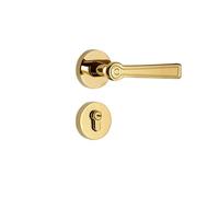 Serrature for porte leggere, di lusso e silenziose, for camera da letto e bagno, maniglie for porte, set completo di serrature for porte in legno(Gold)