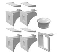 Serrature magnetiche, serrature per armadietti di sicurezza, fermi per cassetti adesivi a prova di - Nessuna foratura, protezione delle mani, 4 serrature con 1 per armadi, armadi, armadi, Cenrf