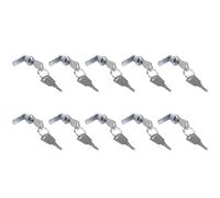 Serrature Per Cassette Postali 10 pezzi di serratura a camma for scrivania, cassetto, 16 mm, 20 chiavi for armadietto arcade, cassetta postale, schedario Per Armadi, Mobili, Cassette Postali