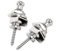 Serrature per Chitarra, Tasti Cinturini per Chitarra 2 Pack Straplock in Metallo Contatti Anti-Stripping a Sgancio Rapido Blocchi con Viti di Montaggio per Sostituzione della Chitarra Acustica