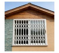 Serrature per finestre in Lega di Alluminio ad Alta Resistenza e Barre di Sicurezza Pieghevoli, Grate per finestre Interne e da Cantina, barriera di Sicurezza in Rete (L59xA78 pollici/150x20