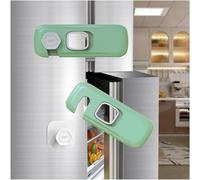 Serrature per frigorifero con autoadesivo, per bambini, bambini e bambini, a prova di bambini, per armadietti e cassetti, forno, finestre (confezione da 2)