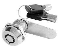 Serrature per mobili, Serratura a cilindro for cassetta postale, mobile, armadio, con 2 chiavi, argento 18x(16-30) mm(16mm)