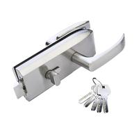 Serrature per porte in vetro 10-12 mm con chiave, per porte a battente e scorrevoli, in alluminio, senza telaio, 1 pezzo