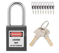 Serrature Tagout Lockout 10 Set Lucchetti di Sicurezza Serratura Anticorrosione Isolata con Trave D'acciaio per la Produzione di Macchine(nero)