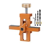 Serre-Joints d’Installation pour Armoire - Accessoire de Quincaillerie avec Positionneur Rapide de Bord | Gabarit de Perçage pour Attache de Coulisse de Tiroir | Rénovation de Cuisines et Commerces