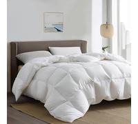 Serta 300 fili bianco giù fibra leggera calore Comforter, TWIN