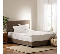 Serta Down Illusion - Coprimaterasso morbido, ipoallergenico, 5,1 cm, vestibilità semplice, per letto matrimoniale, colore: Bianco