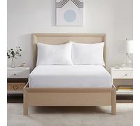 Serta Power Chill King Size Waterproof Mattress Cover, Soft and Breathable Cooling Mattress Protector, 15" Elastic Deep Pocket for Secure Fit, White