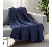 Serta Zen Rest, coperta resistente alle pieghe, per adulti, con perline di vetro, 5,4 kg, colore: blu navy